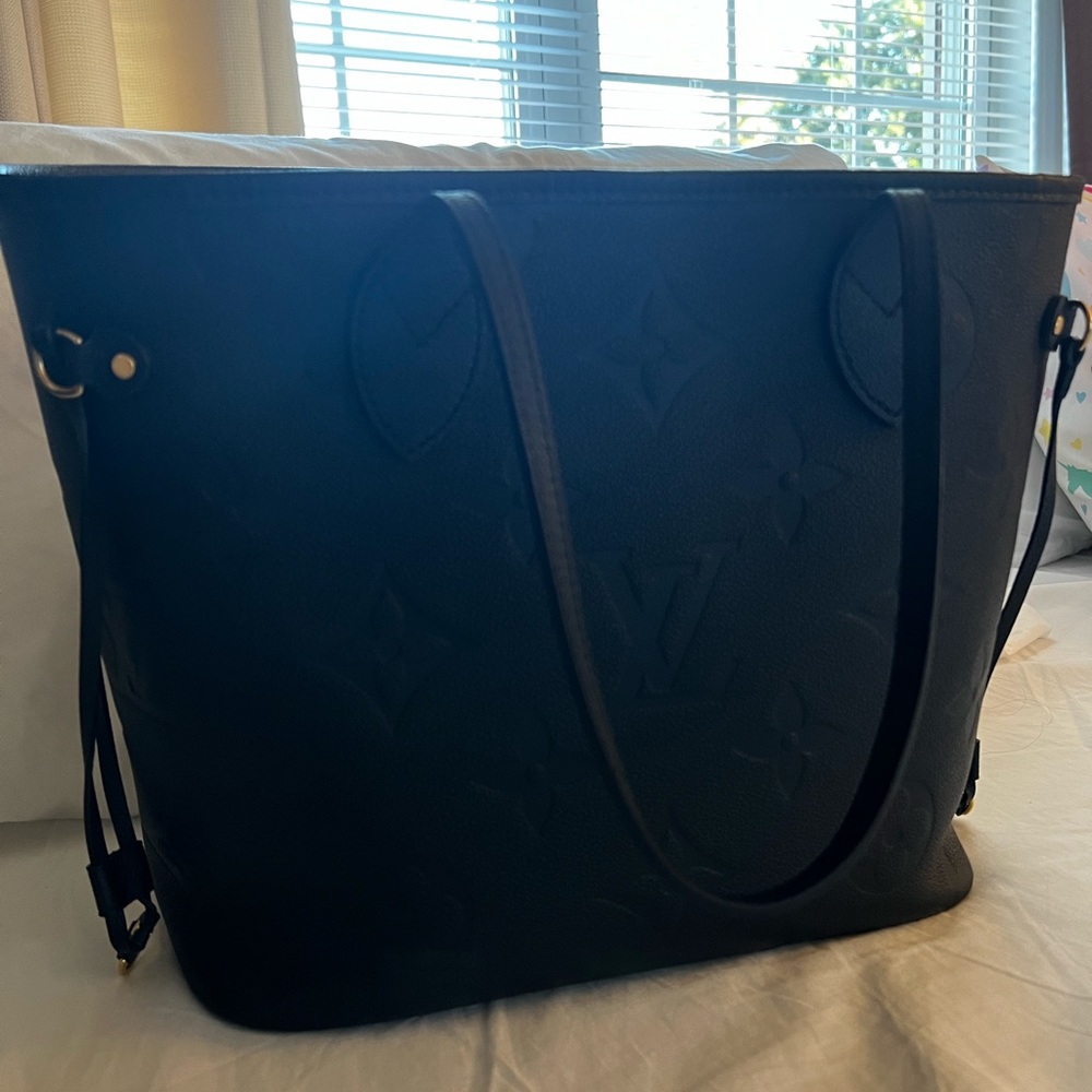Black LV leather purse